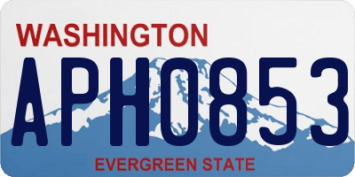 WA license plate APH0853