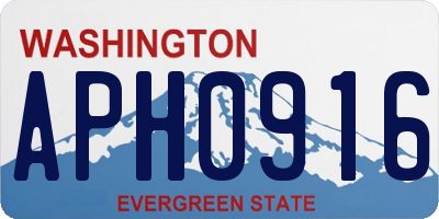 WA license plate APH0916