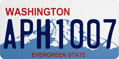 WA license plate APH1007
