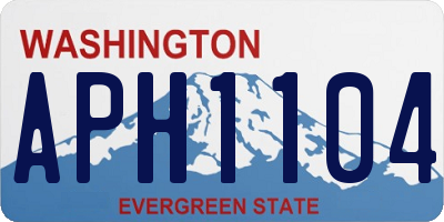 WA license plate APH1104