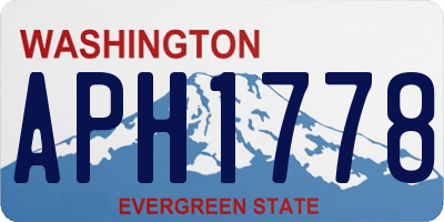 WA license plate APH1778
