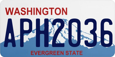 WA license plate APH2036