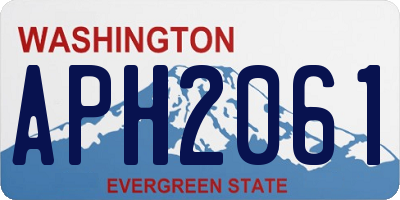 WA license plate APH2061