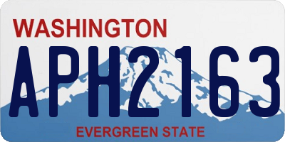 WA license plate APH2163