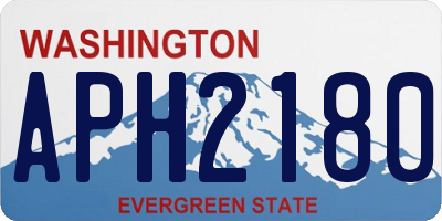 WA license plate APH2180