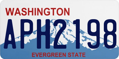 WA license plate APH2198