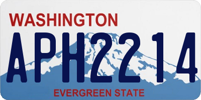 WA license plate APH2214