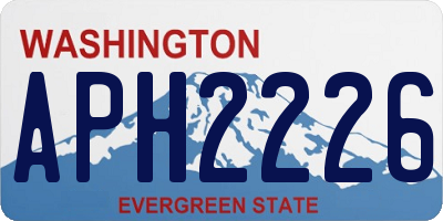 WA license plate APH2226