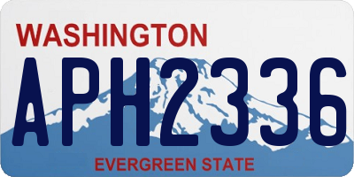 WA license plate APH2336