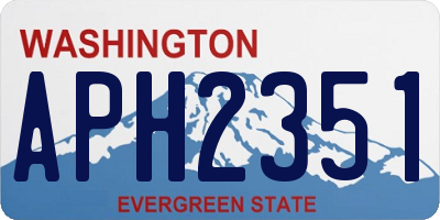 WA license plate APH2351