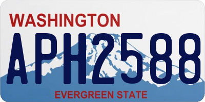WA license plate APH2588