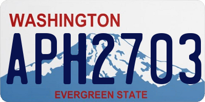 WA license plate APH2703