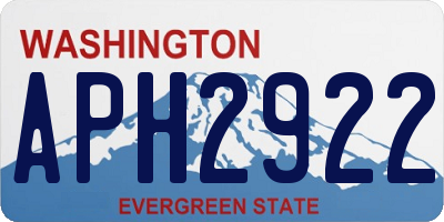 WA license plate APH2922