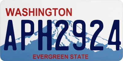 WA license plate APH2924