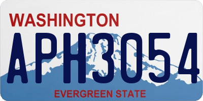 WA license plate APH3054