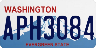 WA license plate APH3084