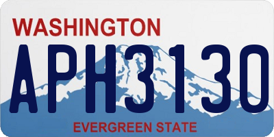 WA license plate APH3130