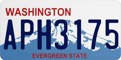 WA license plate APH3175