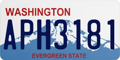 WA license plate APH3181