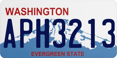 WA license plate APH3213