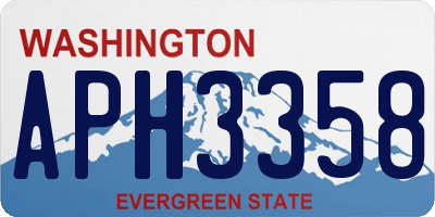 WA license plate APH3358