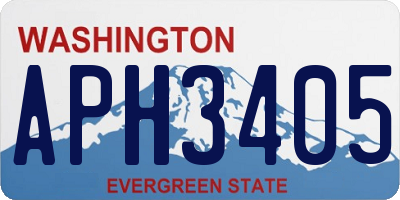 WA license plate APH3405