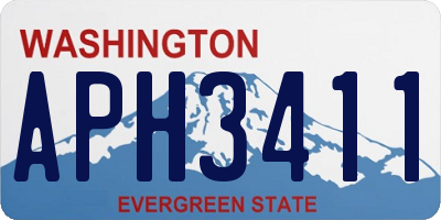 WA license plate APH3411