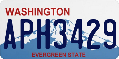 WA license plate APH3429