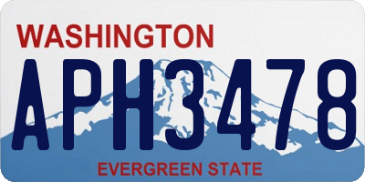 WA license plate APH3478