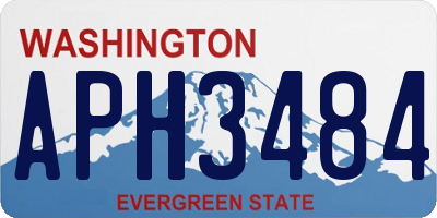 WA license plate APH3484
