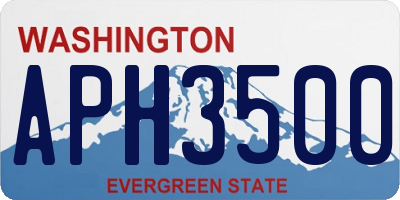 WA license plate APH3500