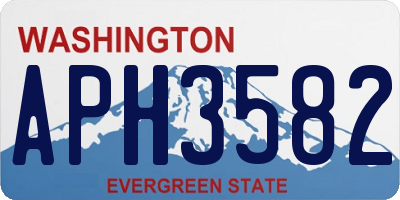 WA license plate APH3582