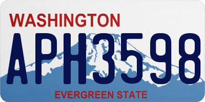 WA license plate APH3598