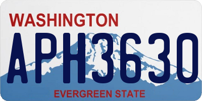 WA license plate APH3630