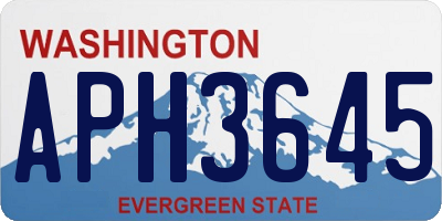 WA license plate APH3645