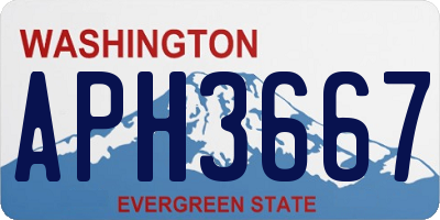 WA license plate APH3667