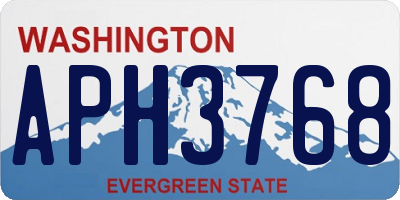 WA license plate APH3768