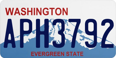 WA license plate APH3792