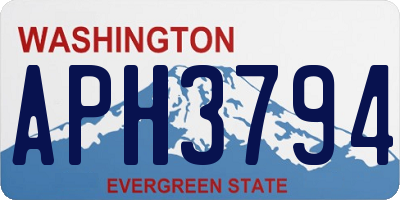 WA license plate APH3794