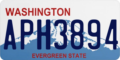 WA license plate APH3894