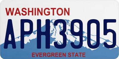 WA license plate APH3905