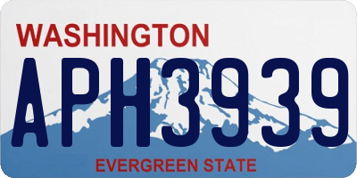 WA license plate APH3939