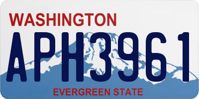 WA license plate APH3961