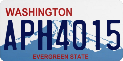 WA license plate APH4015