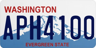 WA license plate APH4100