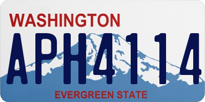 WA license plate APH4114