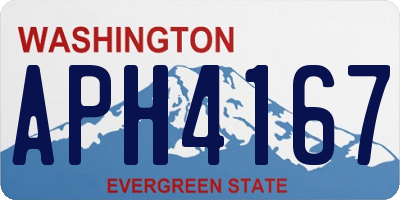 WA license plate APH4167