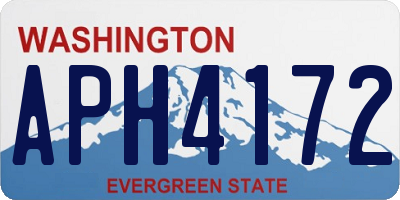 WA license plate APH4172