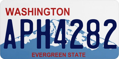 WA license plate APH4282
