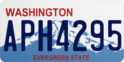 WA license plate APH4295